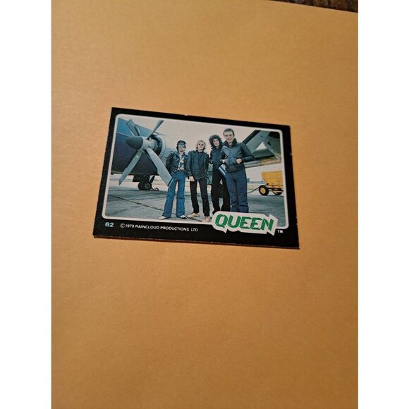 Vintage 1979 Raincloud Productions Queen Trading Card #62 Rock Band Memorabilia - Picture 1 of 2
